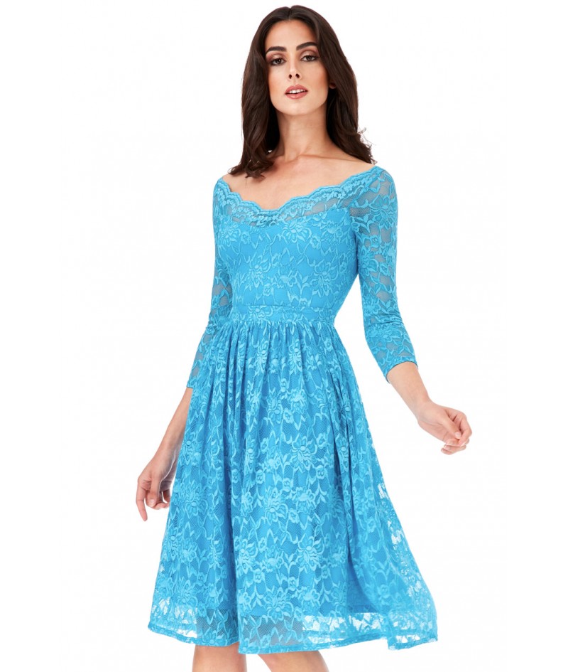 robe dentelle mi longue